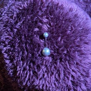 Glitter looking belly ring